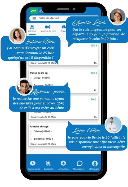 Application ColiHub sur mobile